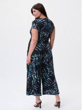 231049 Jumpsuit - Black/Multi (Joseph Ribkoff)